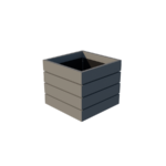 Duurzame kunststof Bloembak Agora 2 - 60 x 60 cm - Afbeelding 3