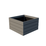 Duurzame kunststof Bloembak Agora 3 - 90 x 90 cm - Afbeelding 3