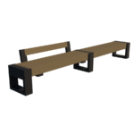 Veelzijdige tuinbank type Canvas 360 1L - 372cm
