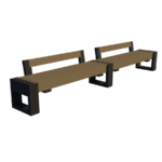 Veelzijdige tuinbank Canvas type 360 2N - 372cm