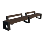 Veelzijdige tuinbank Canvas type 360 2N - 372cm - Afbeelding 2