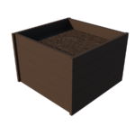 Duurzame vierkante bloembak type Rotterdam 5 - 90 x 90 cm - Afbeelding 2