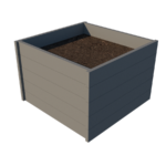 Duurzame vierkante bloembak type Rotterdam 5 - 90 x 90 cm - Afbeelding 3