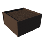 Duurzame vierkante bloembak type Rotterdam 9 - 120 x 120 cm - Afbeelding 2