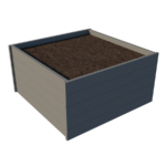Duurzame vierkante bloembak type Rotterdam 9 - 120 x 120 cm - Afbeelding 3